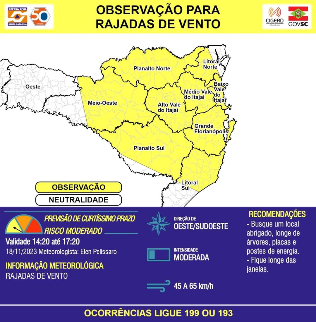 Frente Fria Segue Avan Ado E Provocando Pancadas De Chuva E Temporais Em Sc O Janel O